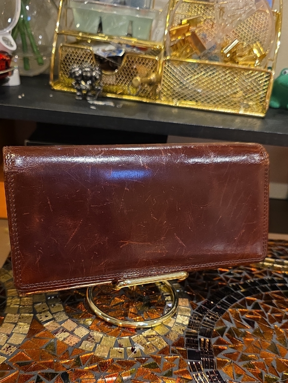 Classic Brown Leather Long Wallet